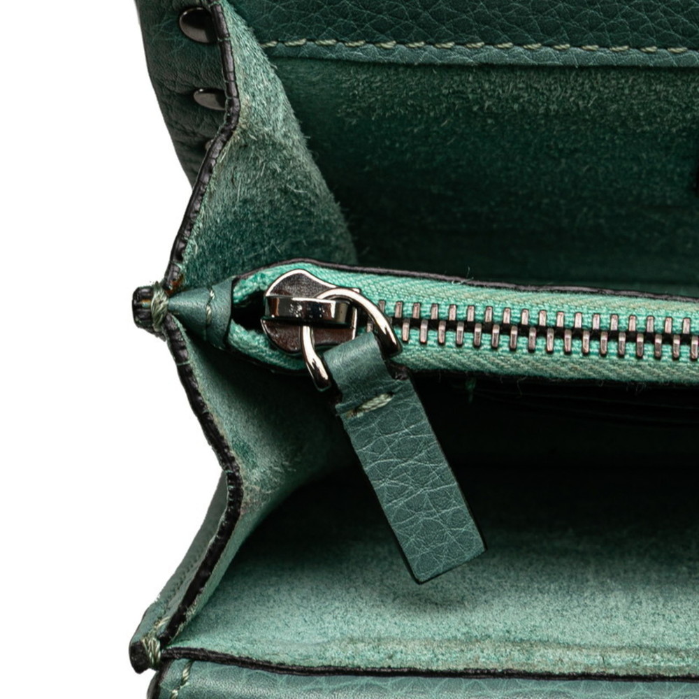 Valentino Rockstud Chain Shoulder Bag in Green Leather for Women. - Picture 10 of 10